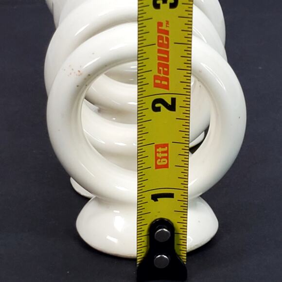 Vtg O'roark 1982 White Ceramic Napkin Ring Set Tableware Decor Retro Lot of 5 - Picture 7 of 8